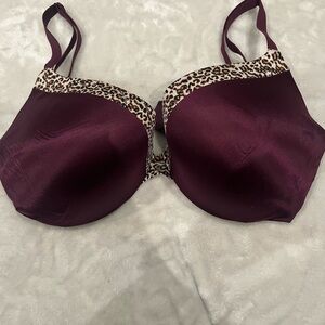 Victoria's Secret Burgundy and Leopard Print Bra